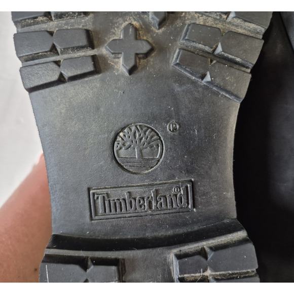 Timberland Womens Black Lace Up Leather Grunge Combat Premium 6in Boots 9M - Picture 14 of 14